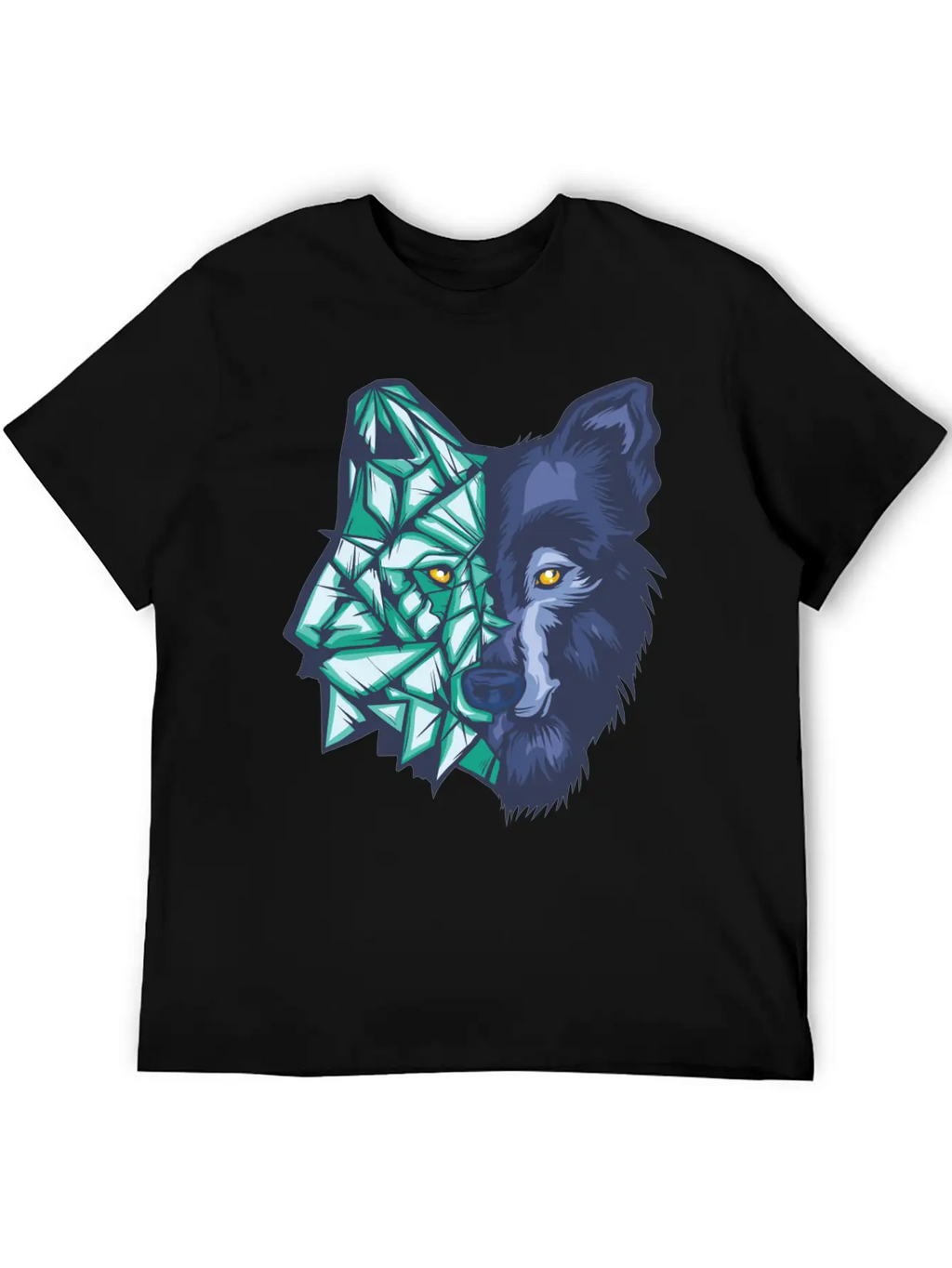 Awesome Wolf Outdoors Gift Geometric WolvesGift Te Breathable Soft Cotton T-Shirt – Timeless Casual Look
