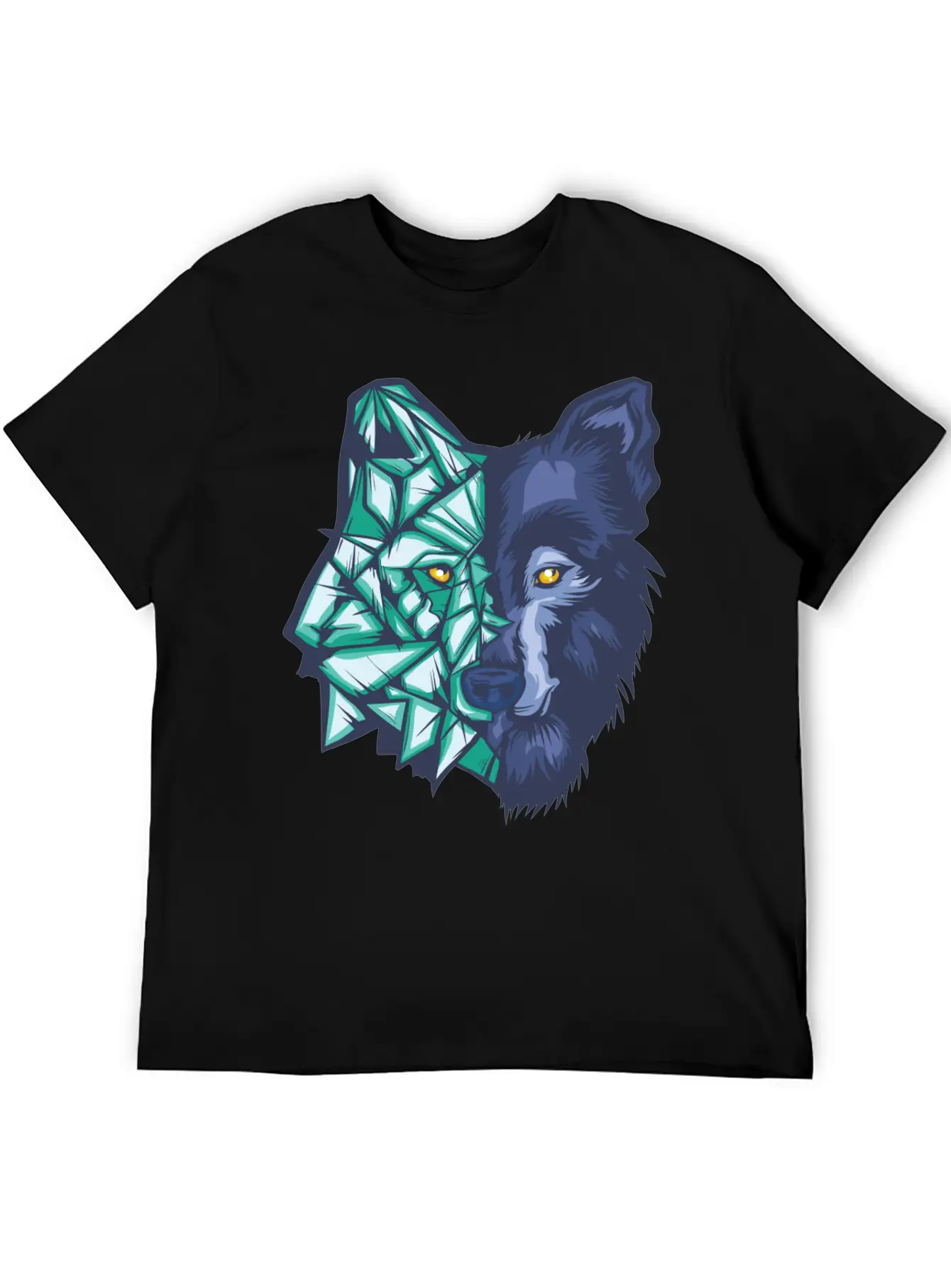 Awesome Wolf Outdoors Gift Geometric WolvesGift Te Breathable Soft Cotton T-Shirt – Timeless Casual Look
