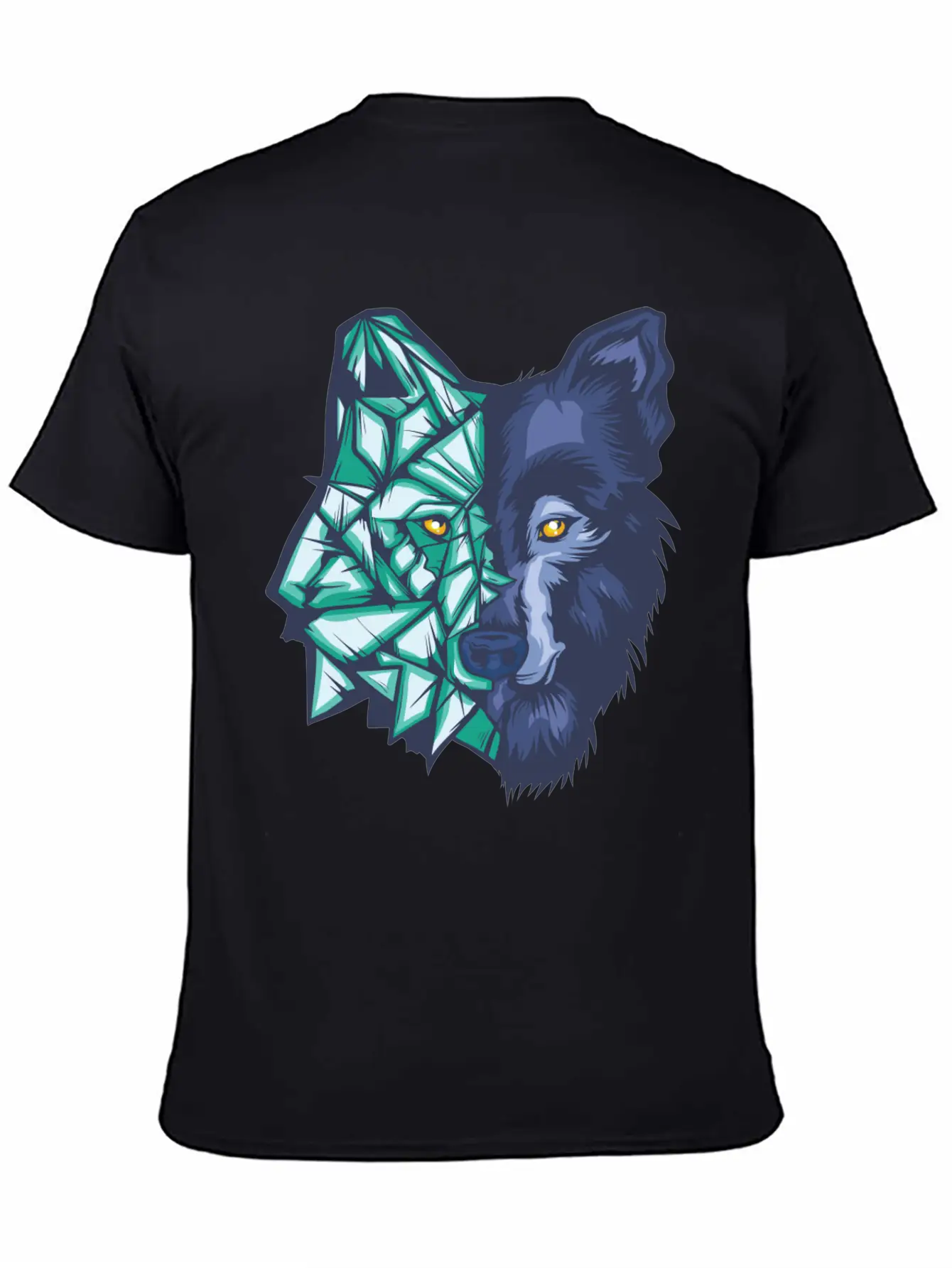 Awesome Wolf Outdoors Gift Geometric WolvesGift Te Breathable Soft Cotton T-Shirt – Timeless Casual Look