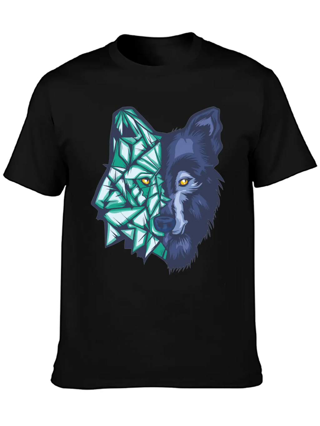 Awesome Wolf Outdoors Gift Geometric WolvesGift Te Breathable Soft Cotton T-Shirt – Timeless Casual Look