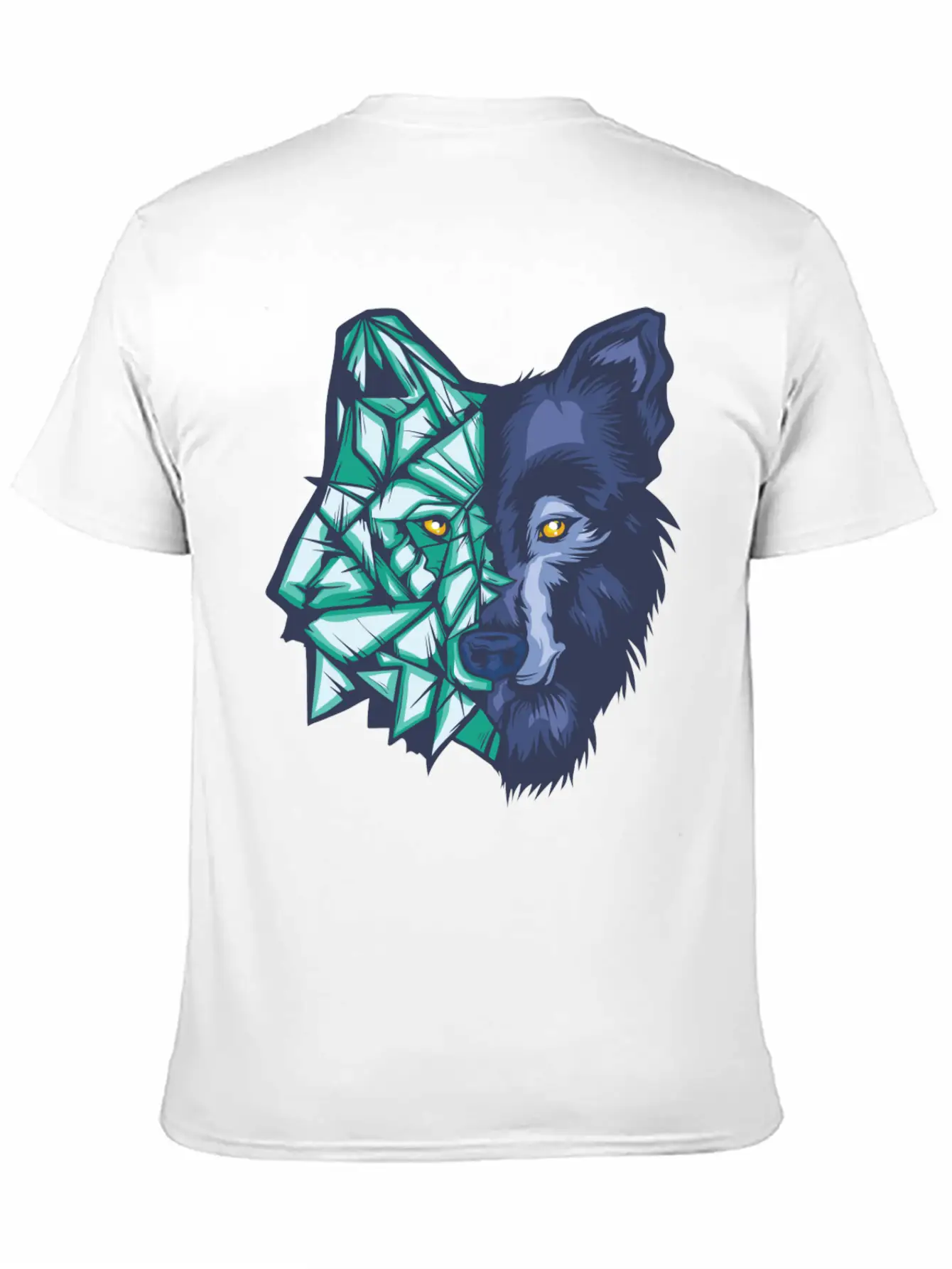 Awesome Wolf Outdoors Gift Geometric WolvesGift Te Breathable Soft Cotton T-Shirt – Timeless Casual Look