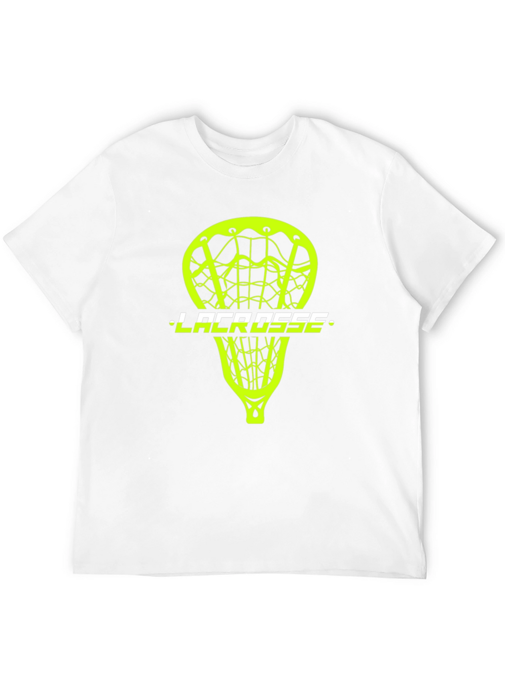 Lacrosse Stick Graphic Tee - Black Cotton T-Shirt
