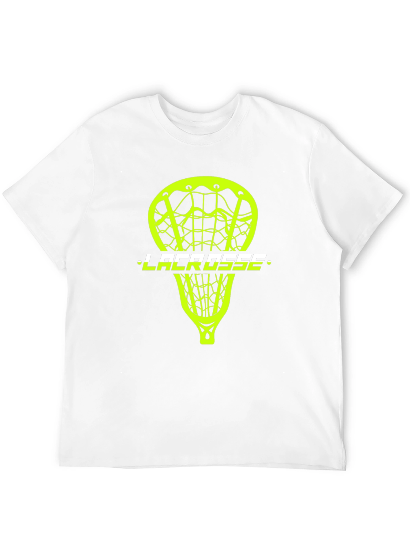 Lacrosse Stick Graphic Tee - Black Cotton T-Shirt