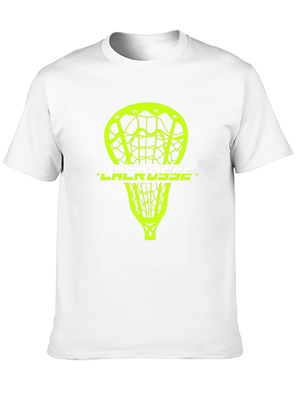 Lacrosse Stick Graphic Tee - Black Cotton T-Shirt