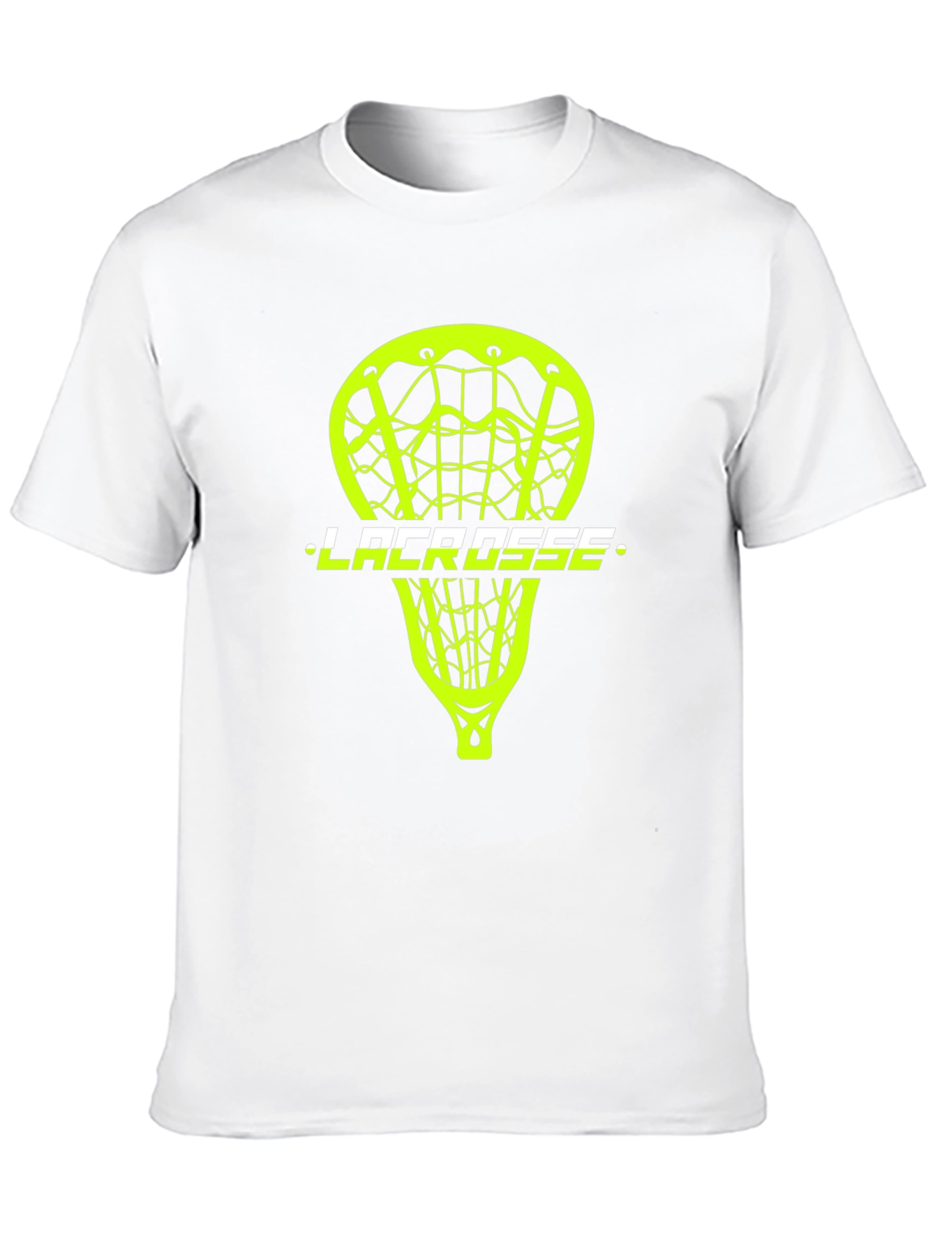 Lacrosse Stick Graphic Tee - Black Cotton T-Shirt