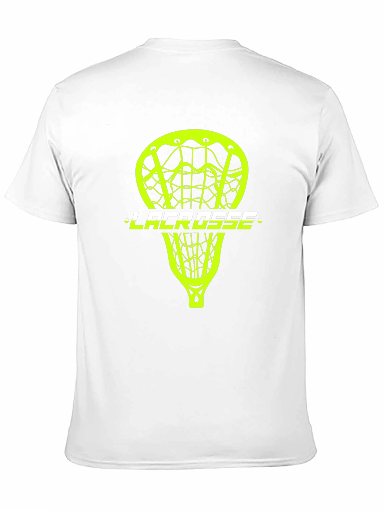Lacrosse Stick Graphic Tee - Black Cotton T-Shirt