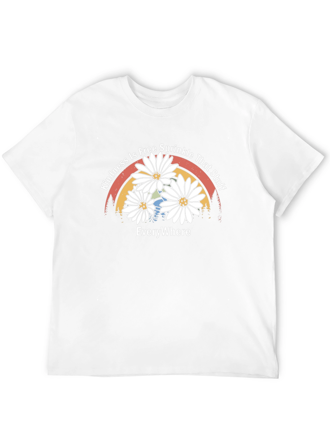 Kindness Free Sprinkle Daisy Rainbow T-Shirt