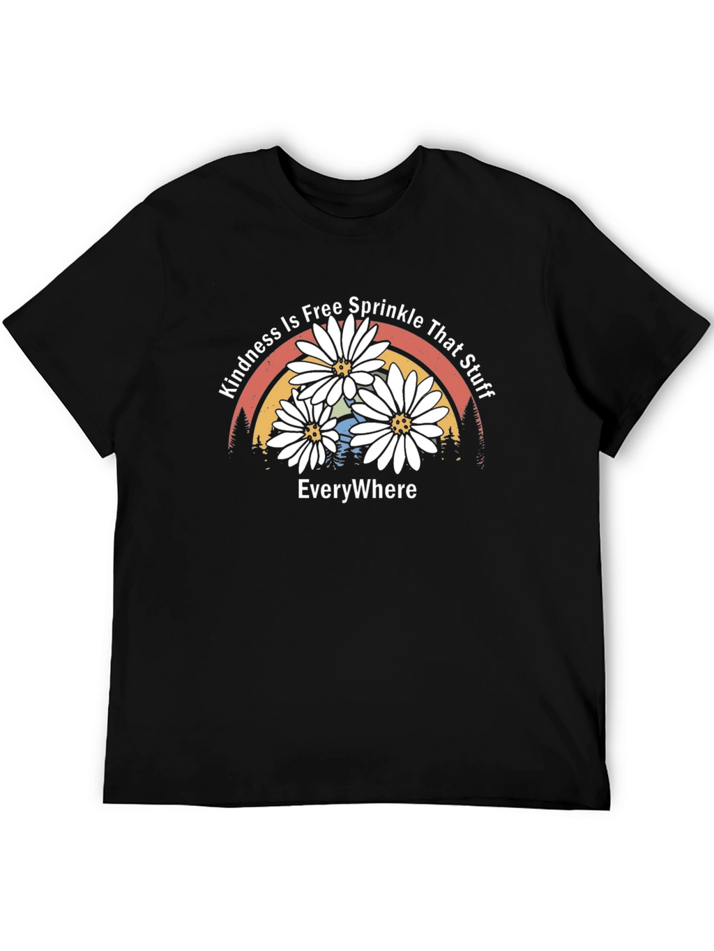 Kindness Free Sprinkle Daisy Rainbow T-Shirt