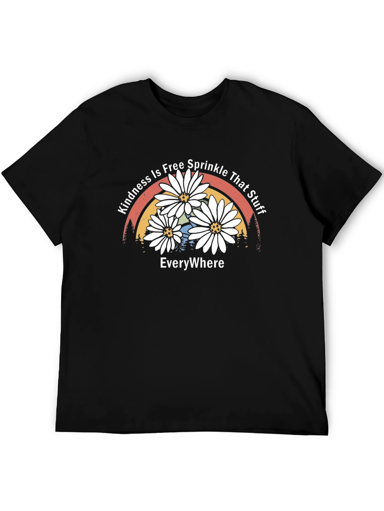 Kindness Free Sprinkle Daisy Rainbow T-Shirt