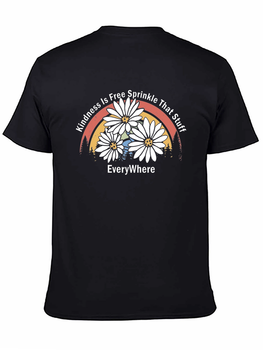Kindness Free Sprinkle Daisy Rainbow T-Shirt