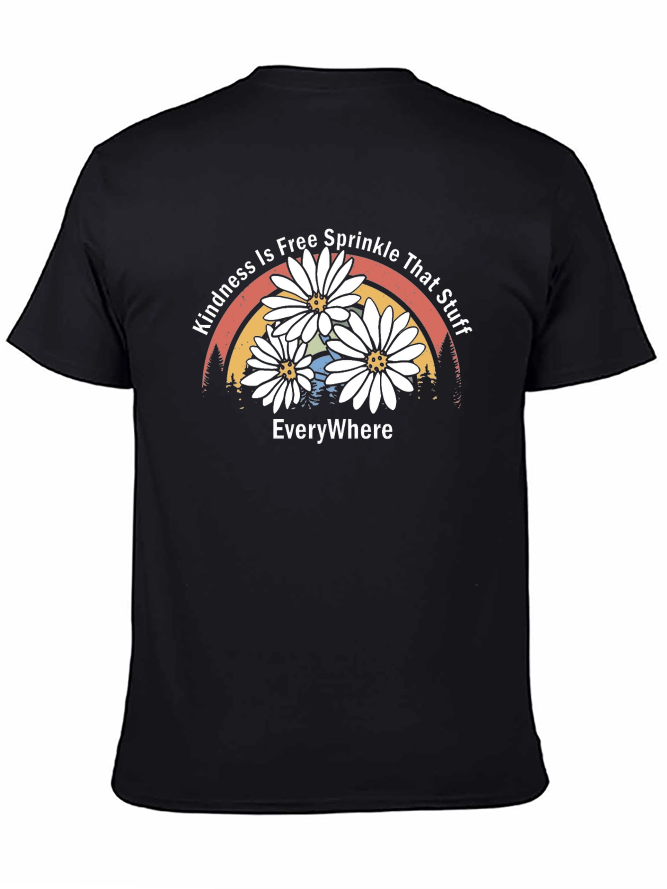 Kindness Free Sprinkle Daisy Rainbow T-Shirt