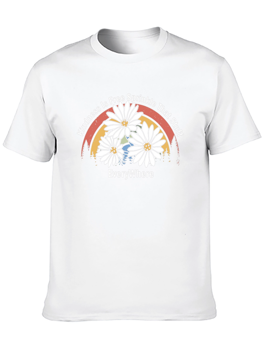 Kindness Free Sprinkle Daisy Rainbow T-Shirt