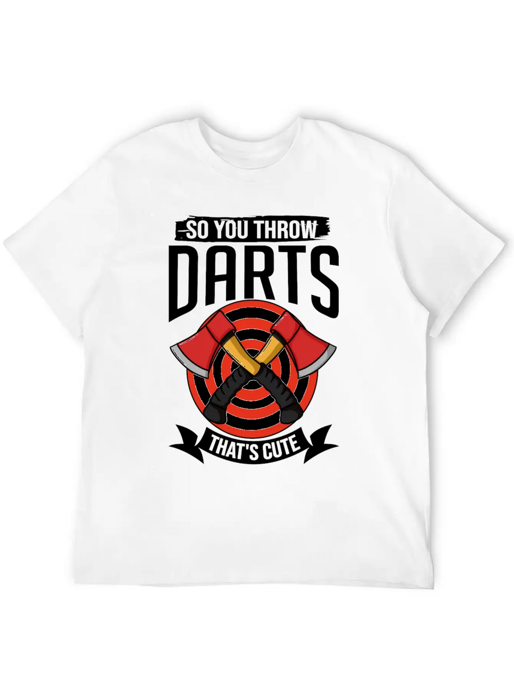 Axe Throwing Competition Throw Game Thrower Unisex Short Sleeve Soft Cotton T-Shirt – Casual Everyday Wear