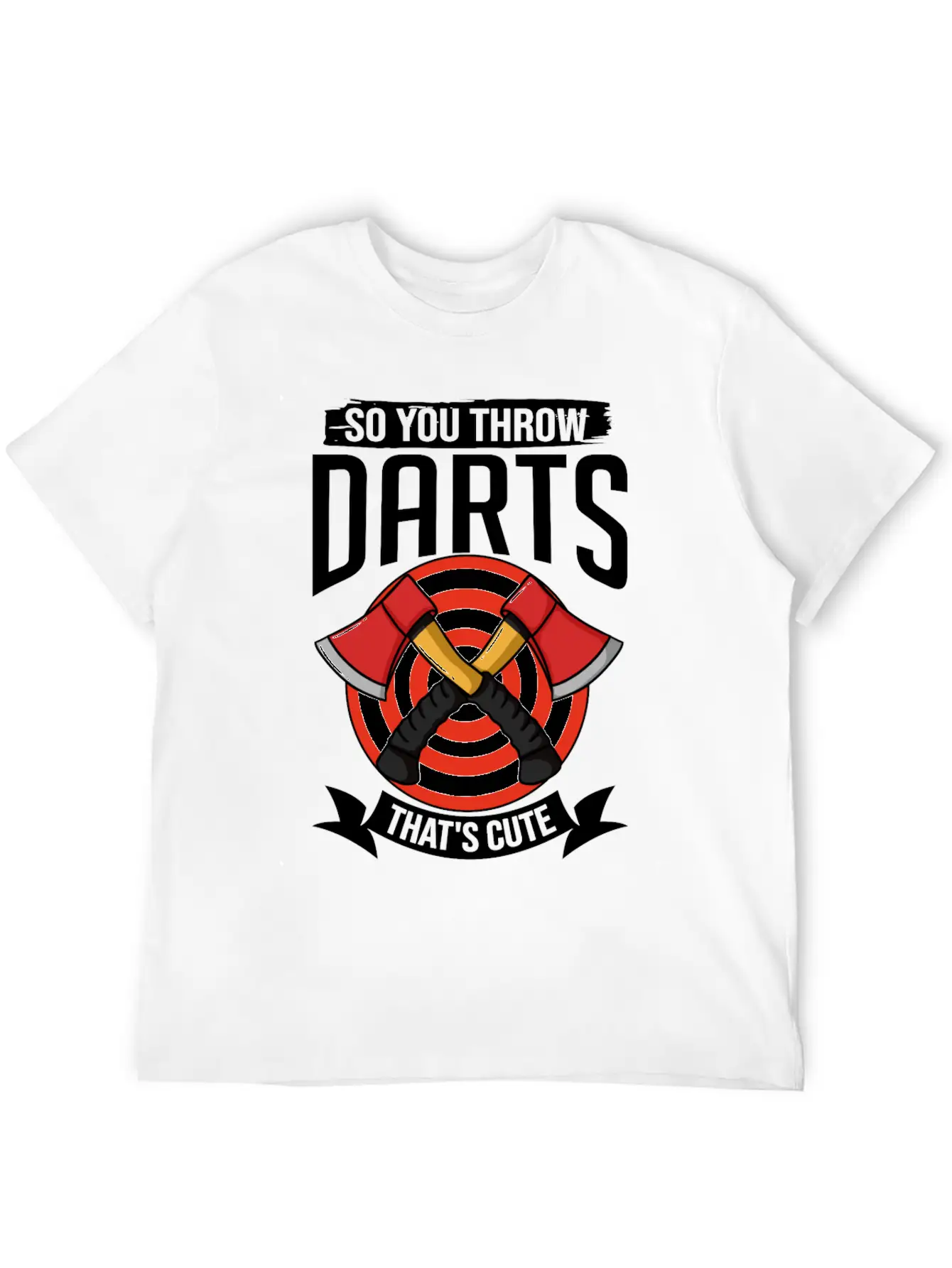 Axe Throwing Competition Throw Game Thrower Unisex Short Sleeve Soft Cotton T-Shirt – Casual Everyday Wear