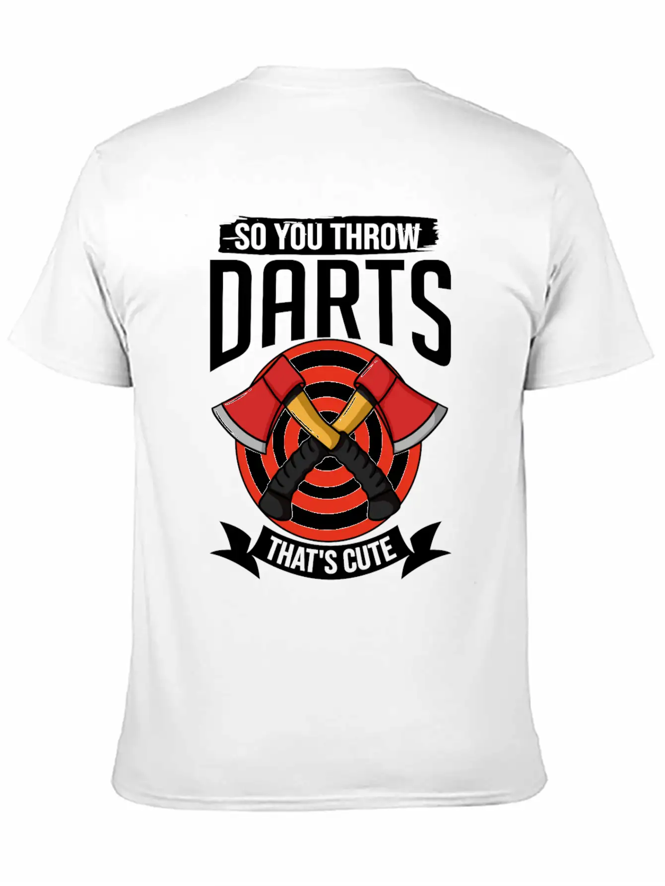 Axe Throwing Competition Throw Game Thrower Unisex Short Sleeve Soft Cotton T-Shirt – Casual Everyday Wear