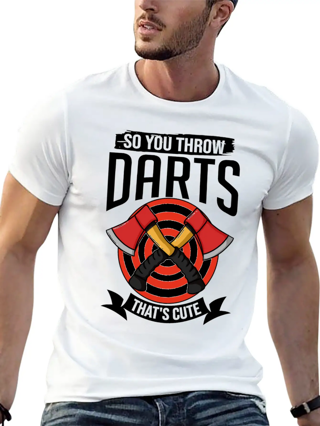 Axe Throwing Competition Throw Game Thrower Unisex Short Sleeve Soft Cotton T-Shirt – Casual Everyday Wear