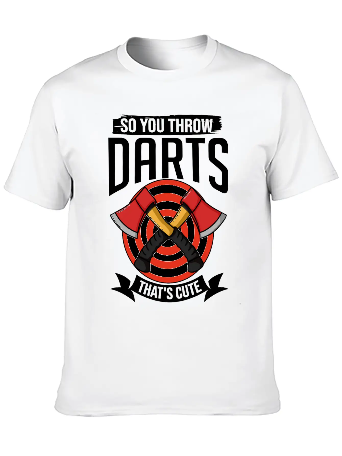 Axe Throwing Competition Throw Game Thrower Unisex Short Sleeve Soft Cotton T-Shirt – Casual Everyday Wear