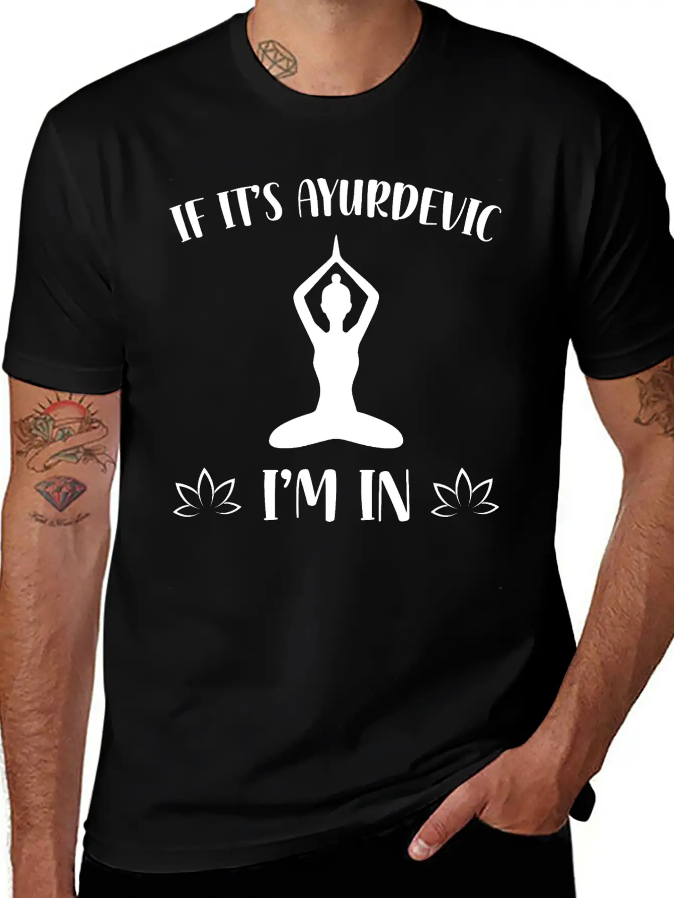 Ayurveda Massages | Yoga Ayurveda Om Gift Ideas Unisex Short Sleeve Soft Cotton T-Shirt – Casual Everyday Wear