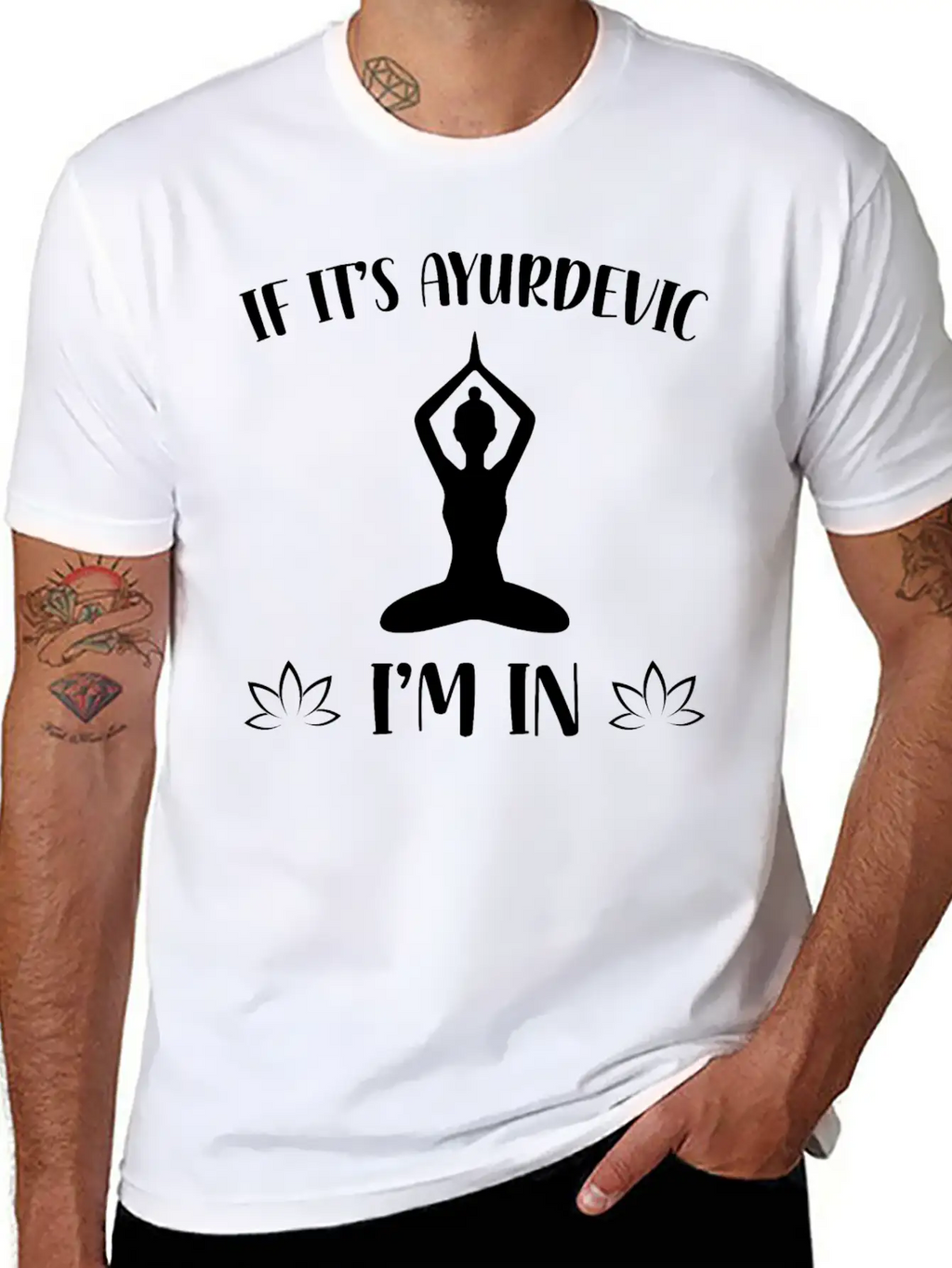 Ayurveda Massages | Yoga Ayurveda Om Gift Ideas Unisex Short Sleeve Soft Cotton T-Shirt – Casual Everyday Wear