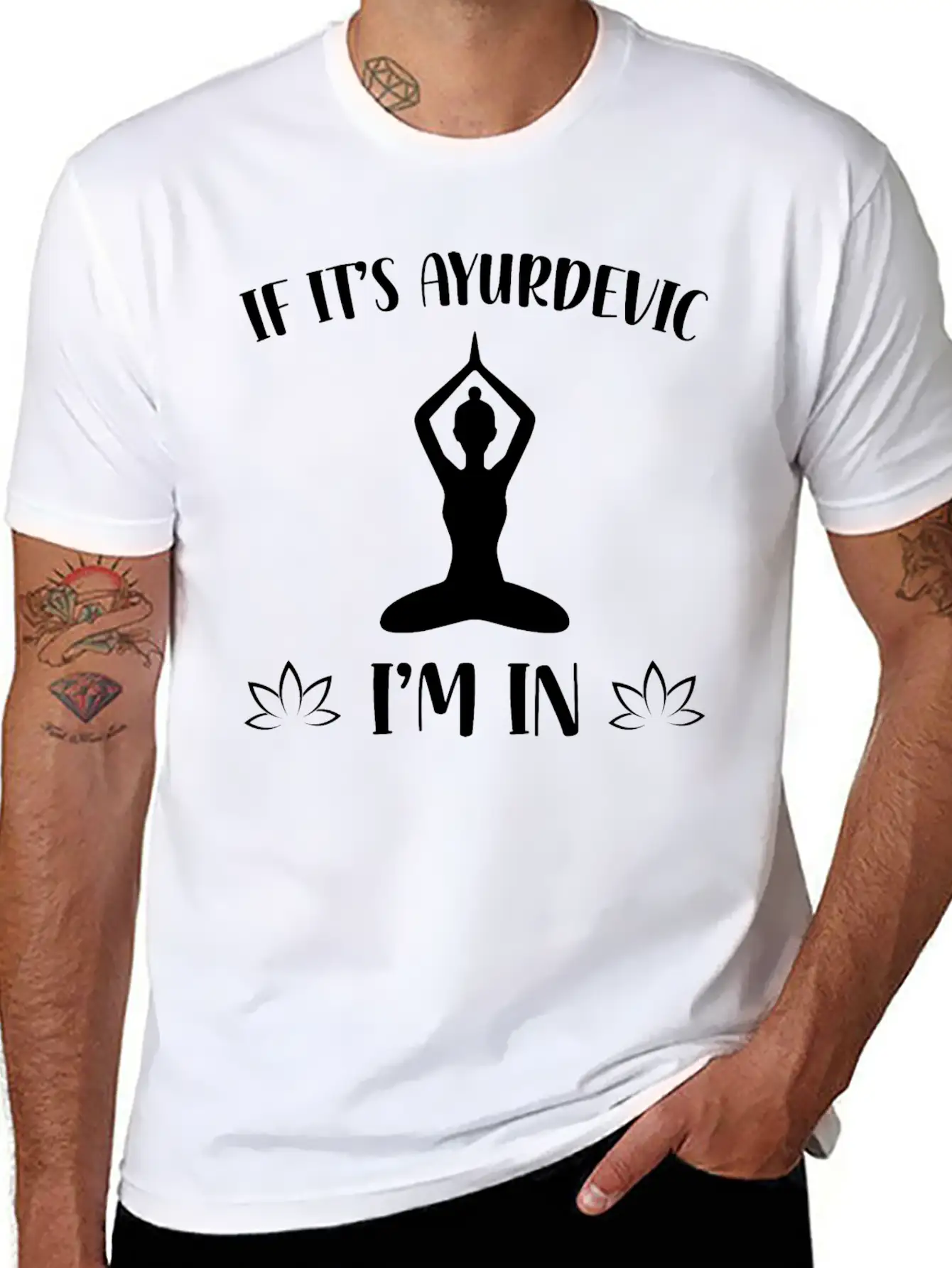 Ayurveda Massages | Yoga Ayurveda Om Gift Ideas Unisex Short Sleeve Soft Cotton T-Shirt – Casual Everyday Wear