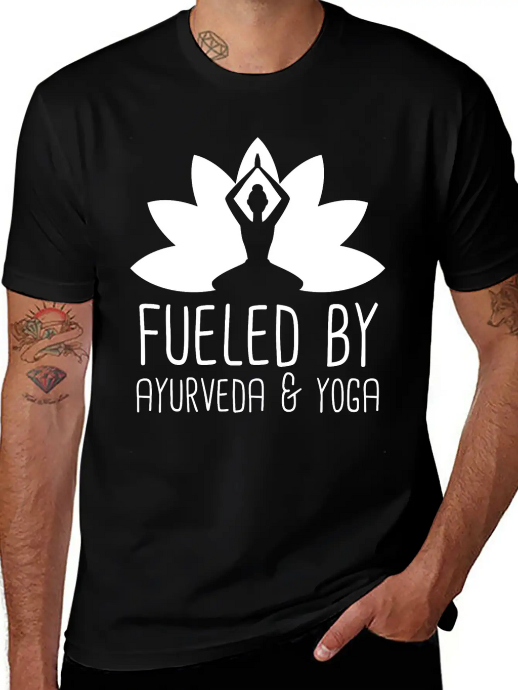 Ayurveda Massages | Yoga Meditation Om Gifts Unisex Short Sleeve Soft Cotton T-Shirt – Casual Everyday Wear