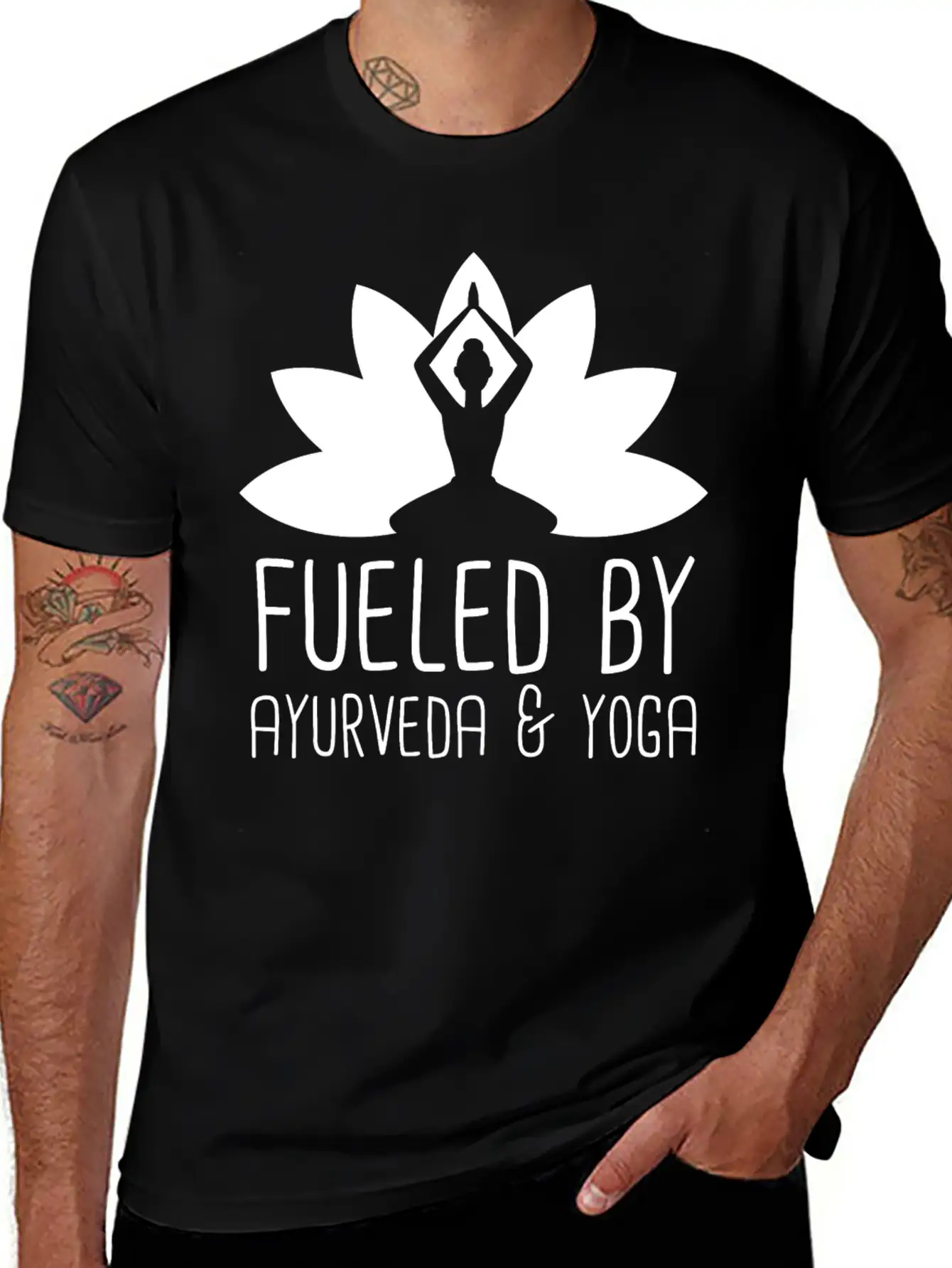 Ayurveda Massages | Yoga Meditation Om Gifts Unisex Short Sleeve Soft Cotton T-Shirt – Casual Everyday Wear