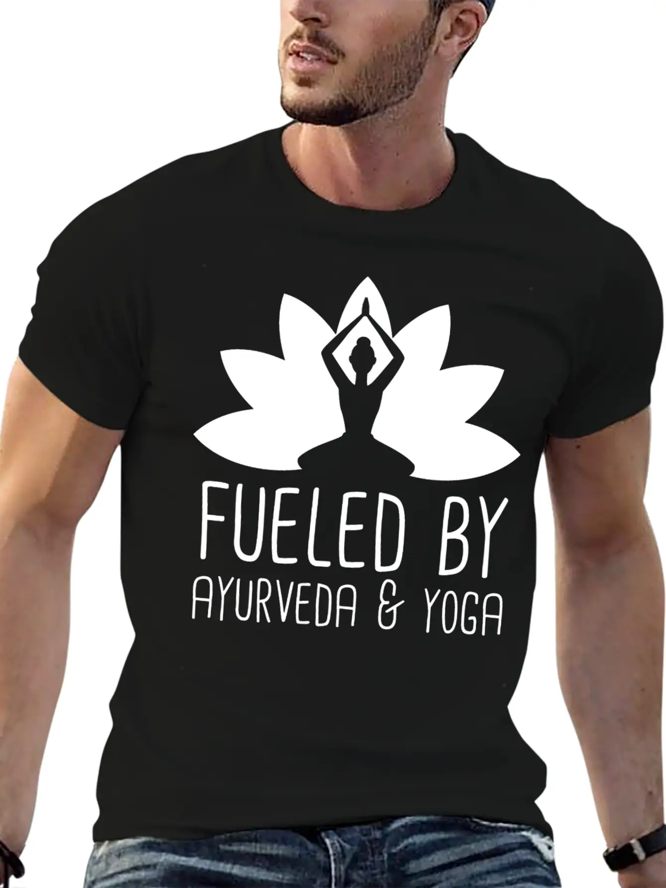 Ayurveda Massages | Yoga Meditation Om Gifts Unisex Short Sleeve Soft Cotton T-Shirt – Casual Everyday Wear