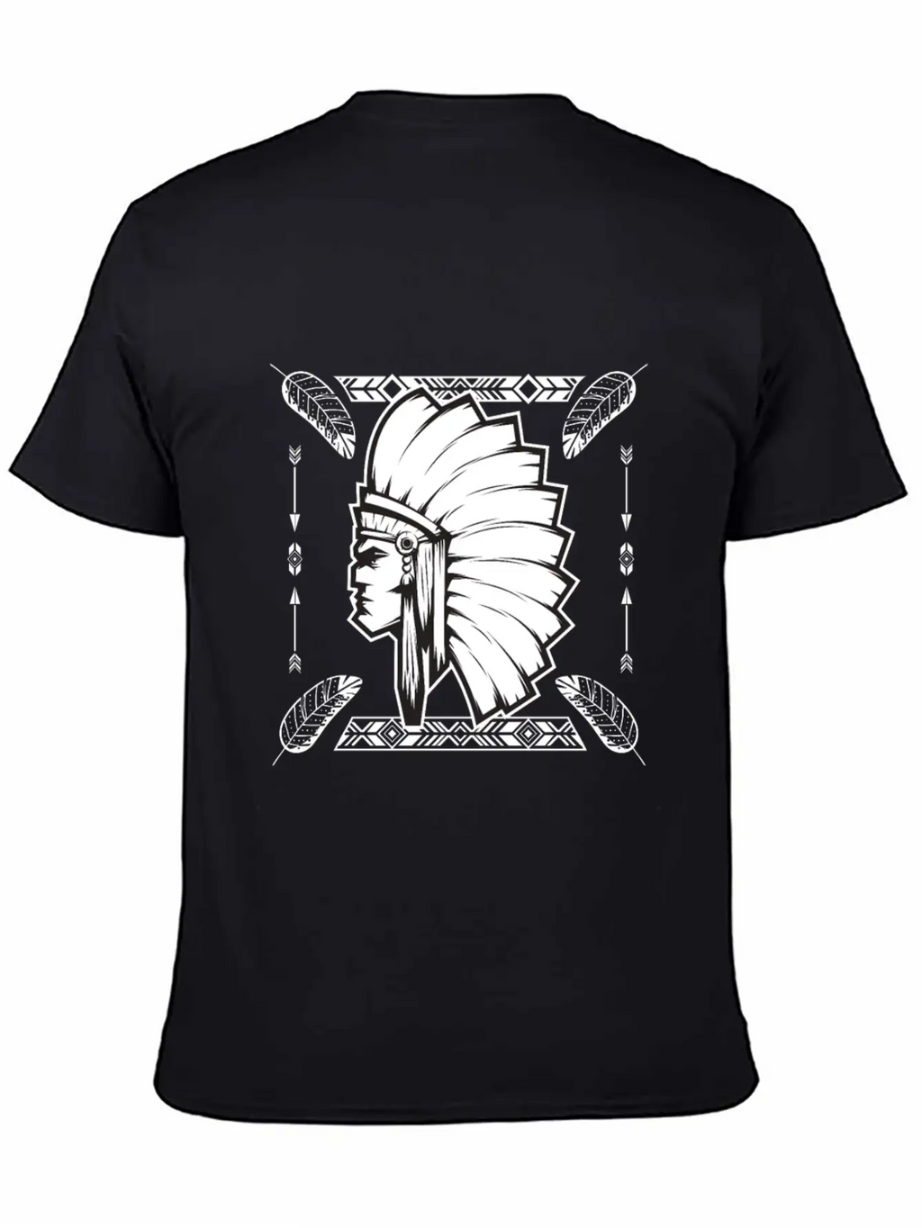 Aztec Old Man Warrior Maya Inca Native Unisex Short Sleeve Soft Cotton T-Shirt – Casual Everyday Wear