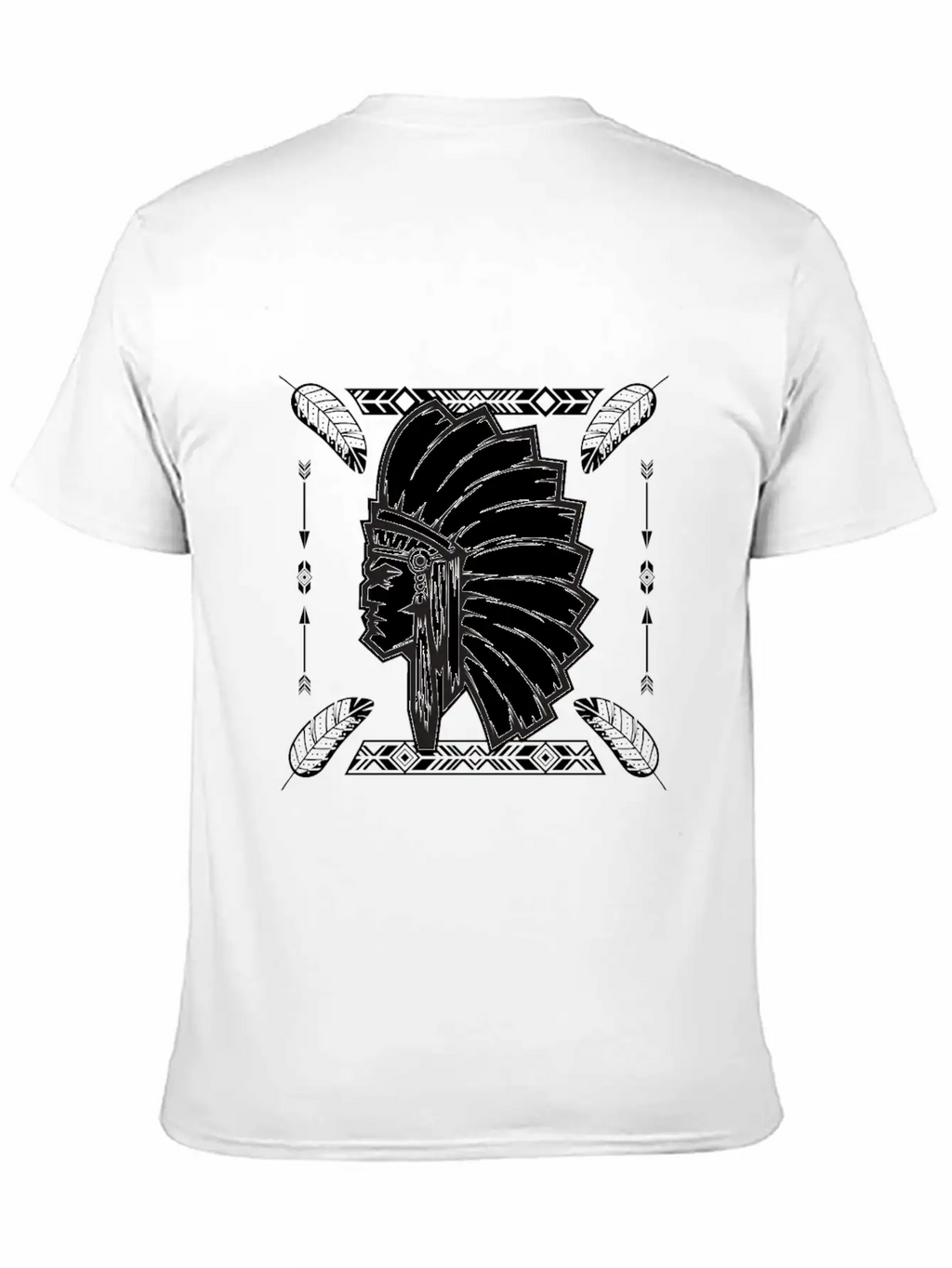 Aztec Old Man Warrior Maya Inca Native Unisex Short Sleeve Soft Cotton T-Shirt – Casual Everyday Wear
