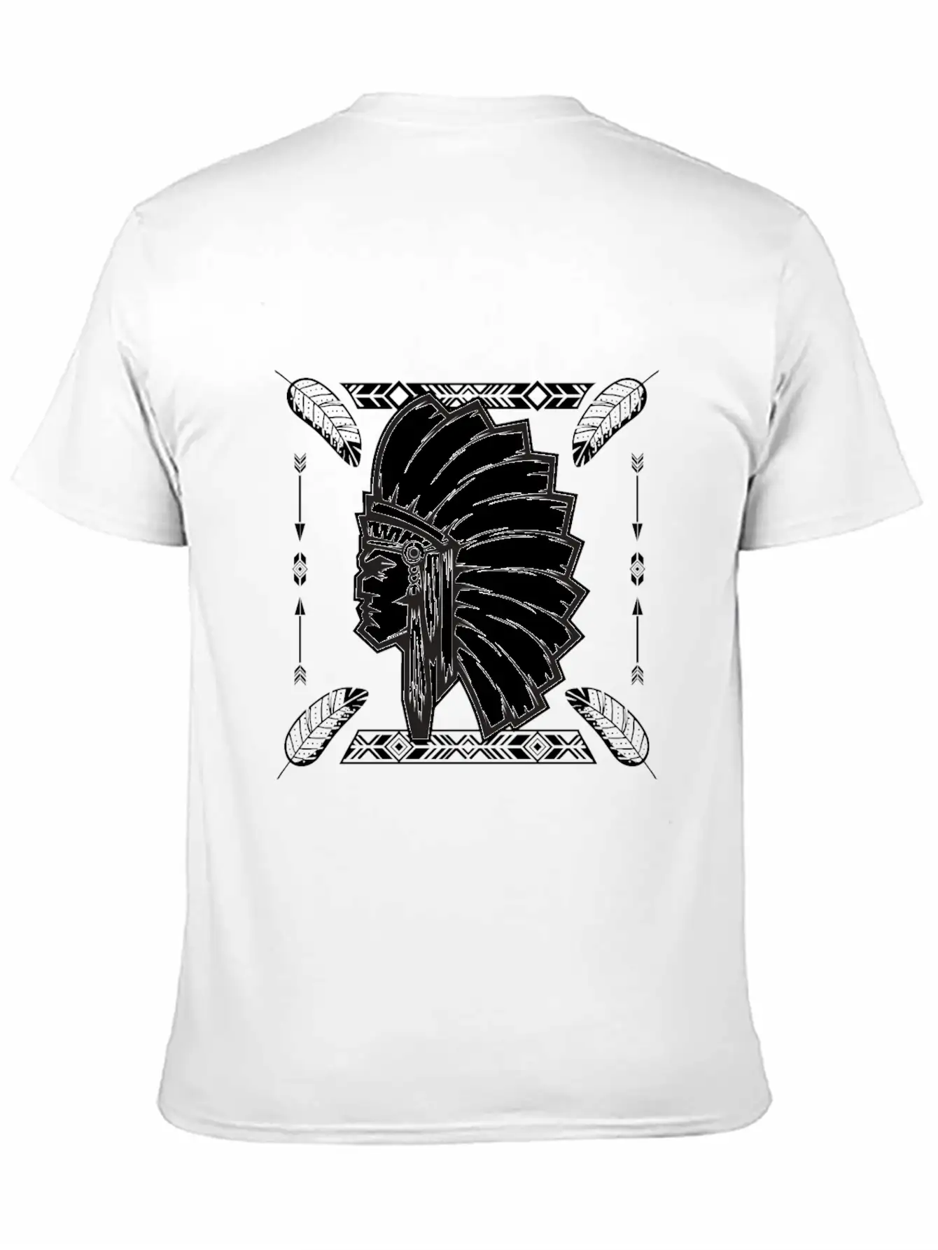 Aztec Old Man Warrior Maya Inca Native Unisex Short Sleeve Soft Cotton T-Shirt – Casual Everyday Wear
