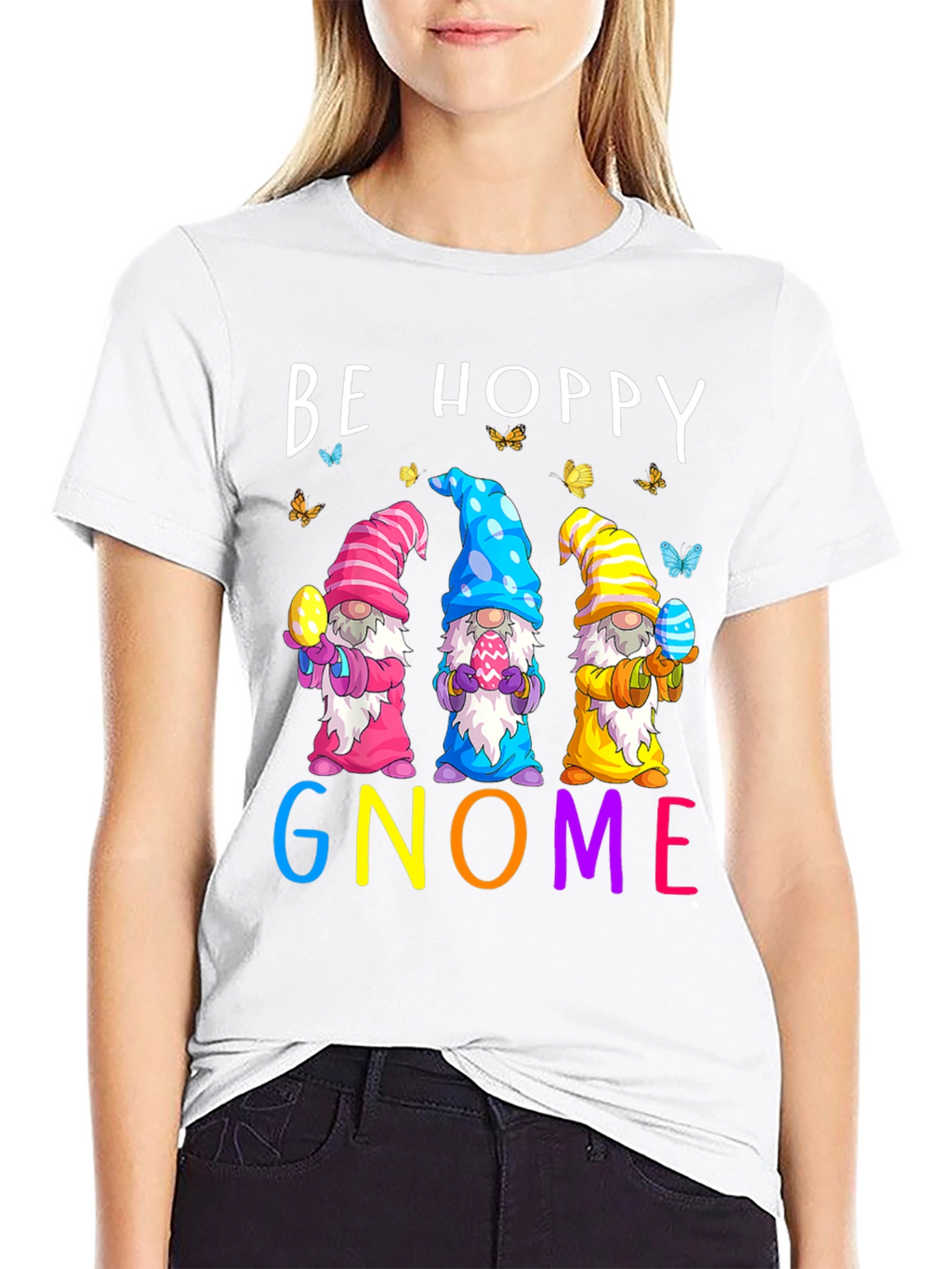Be Hoppy Gnome Easter T-Shirt