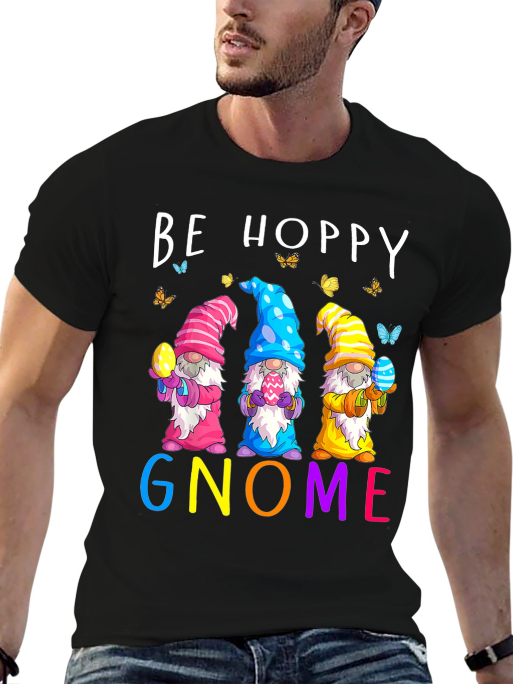 Be Hoppy Gnome Easter T-Shirt
