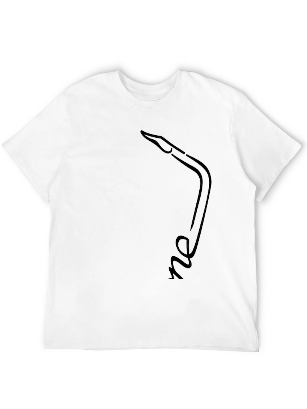 Black T-Shirt with Saxophone Design
