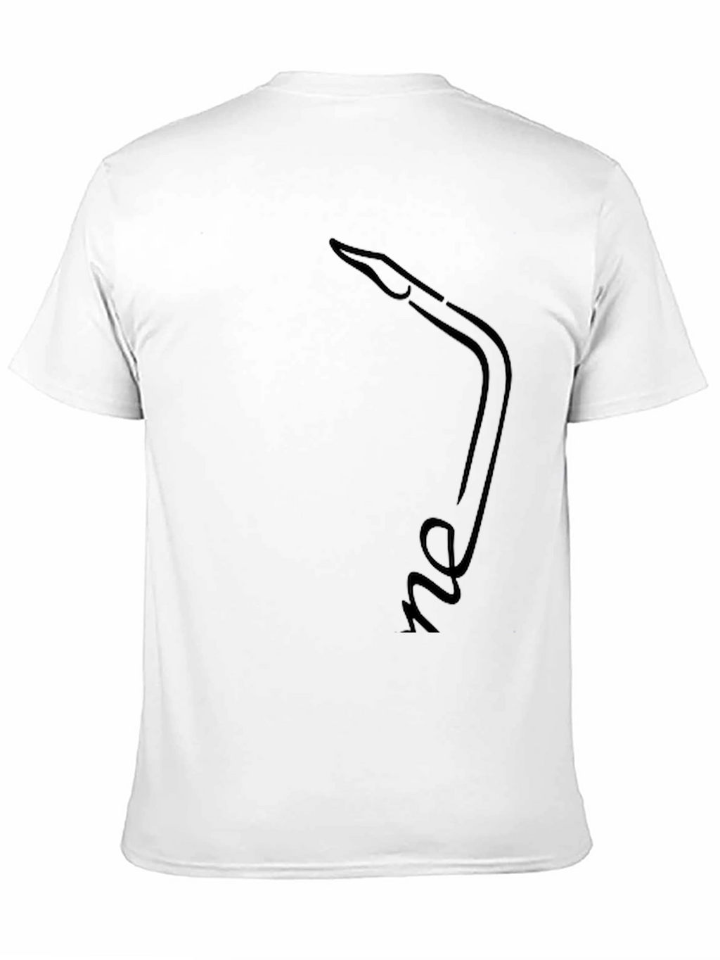 Black T-Shirt with Saxophone Design