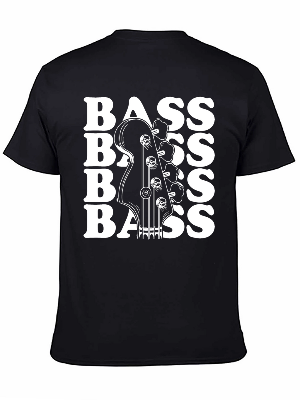 Bass Guitar Black Graphic Tee