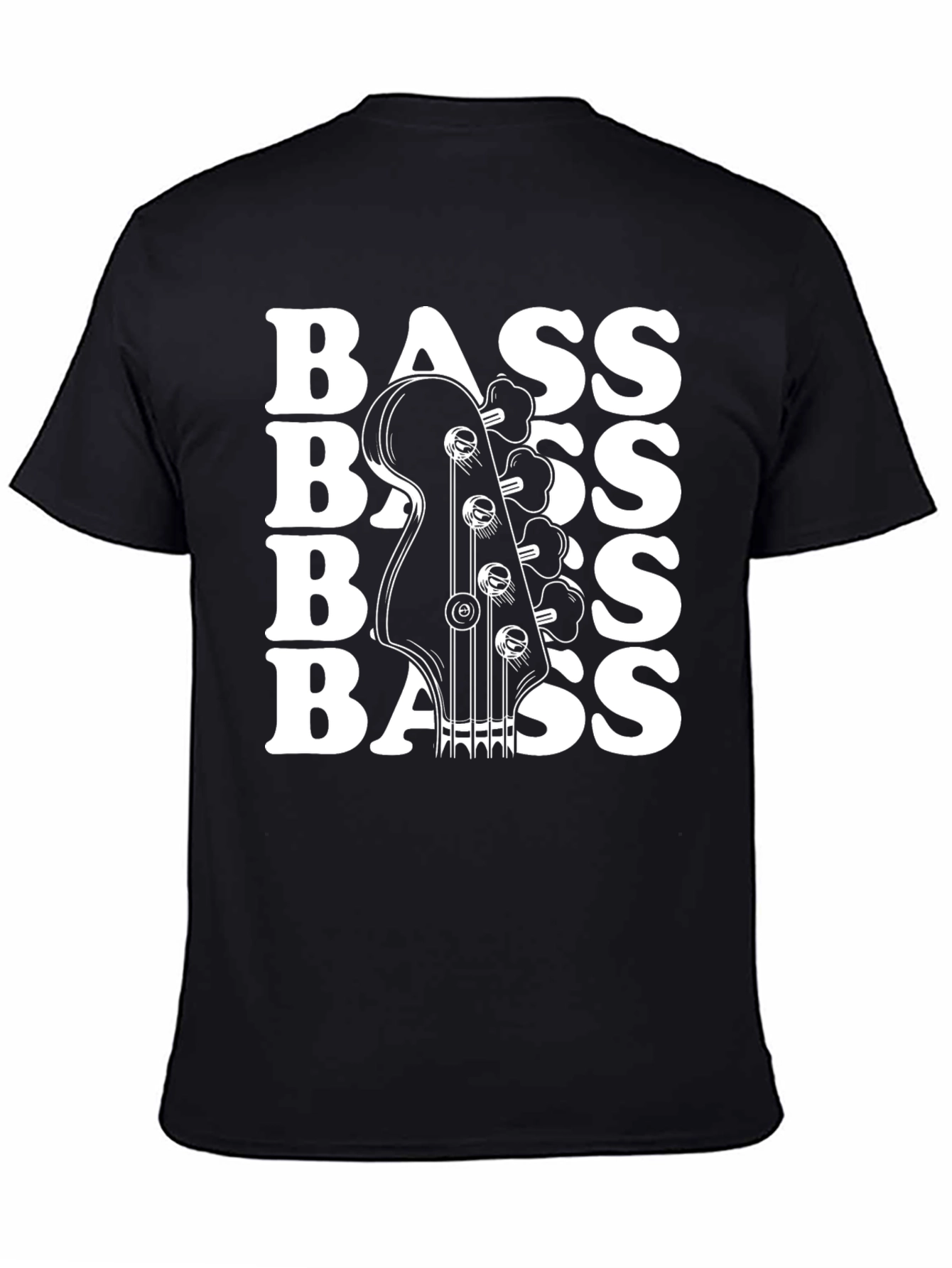 Bass Guitar Black Graphic Tee