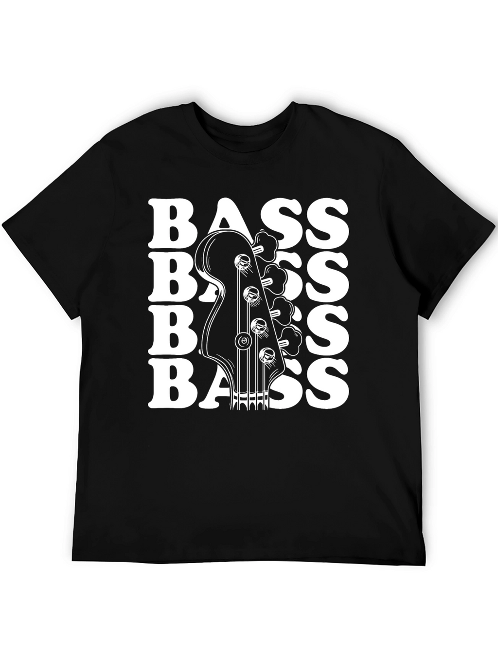 Bass Guitar Black Graphic Tee