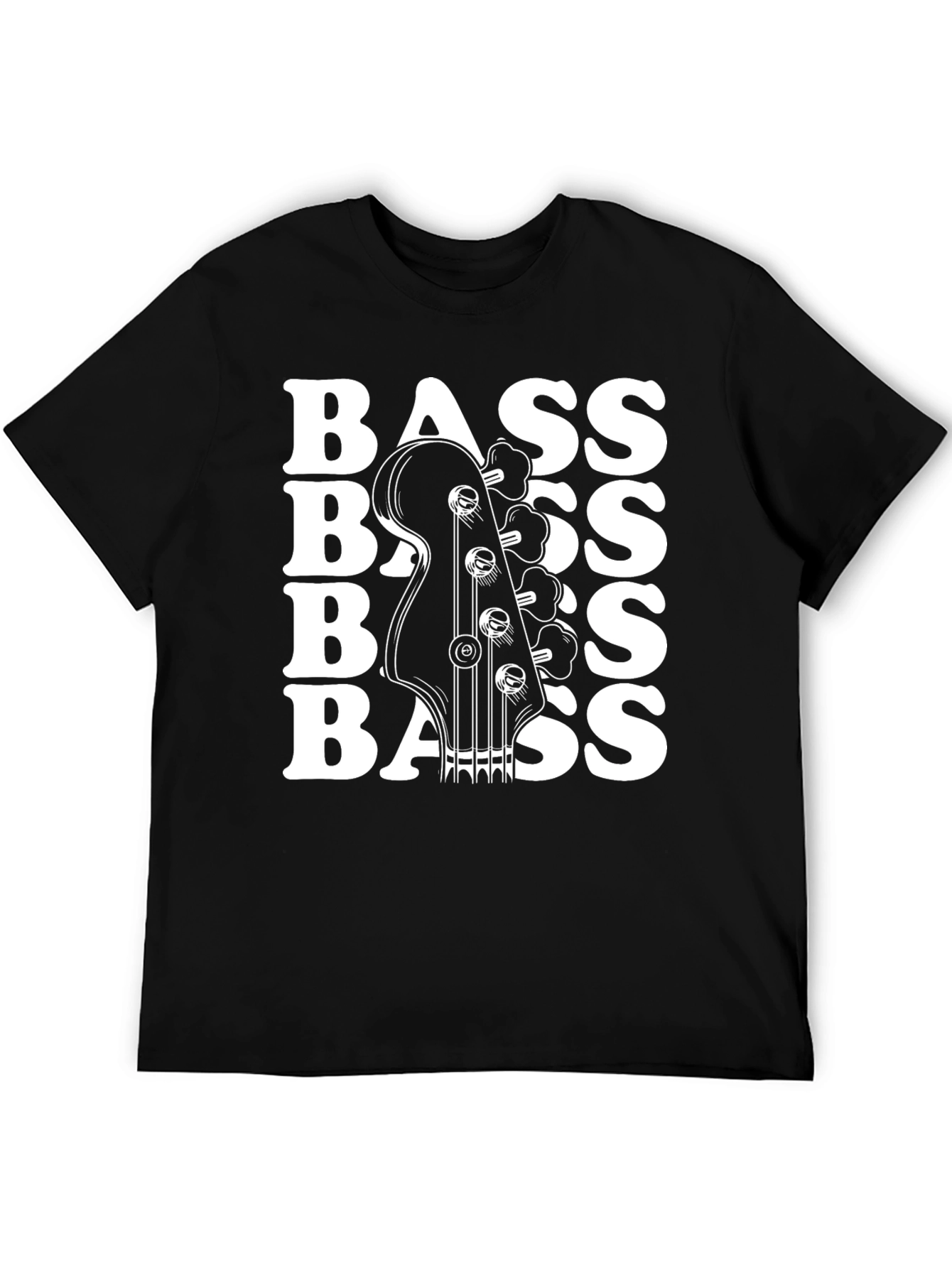 Bass Guitar Black Graphic Tee