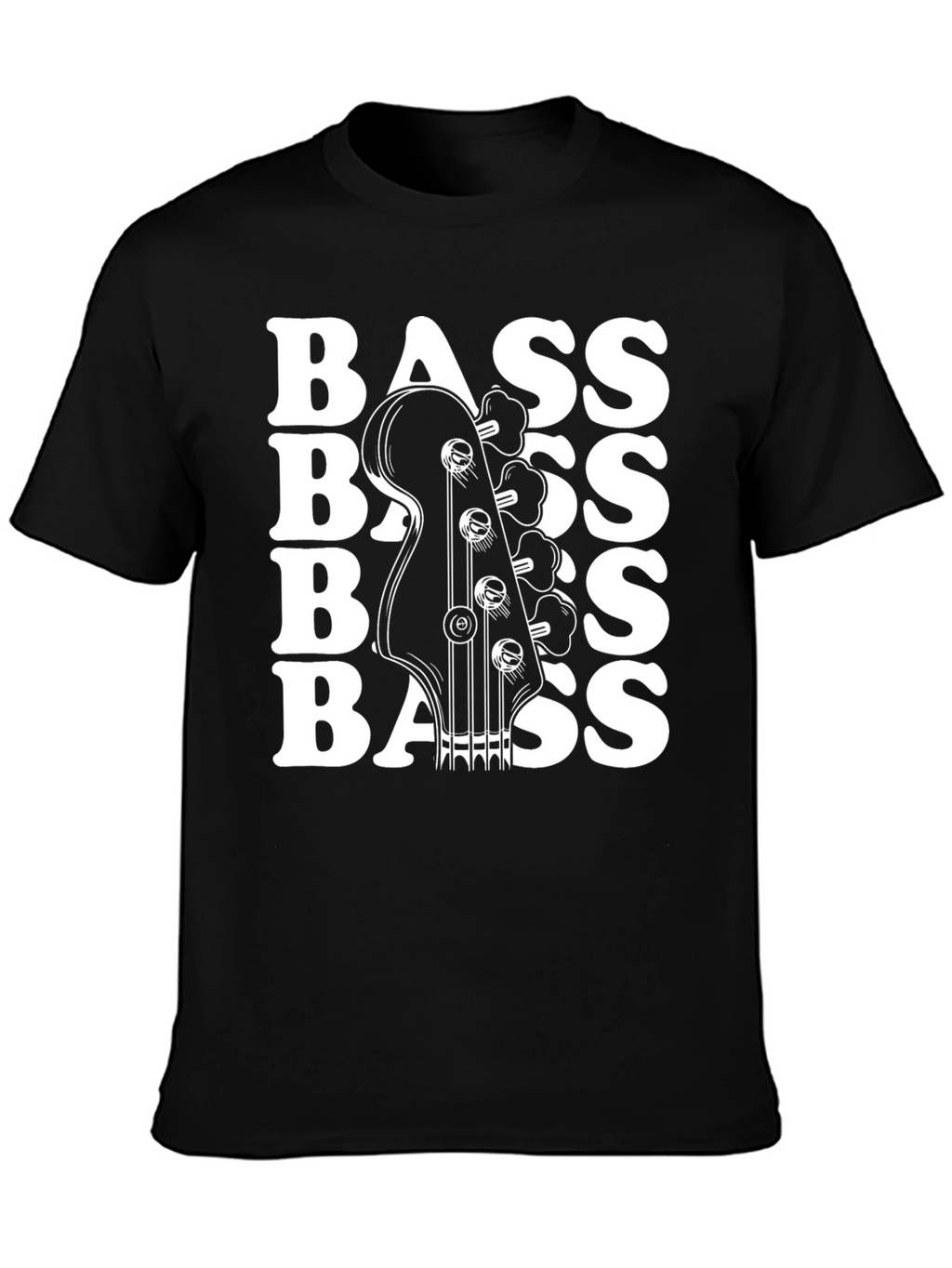 Bass Guitar Black Graphic Tee