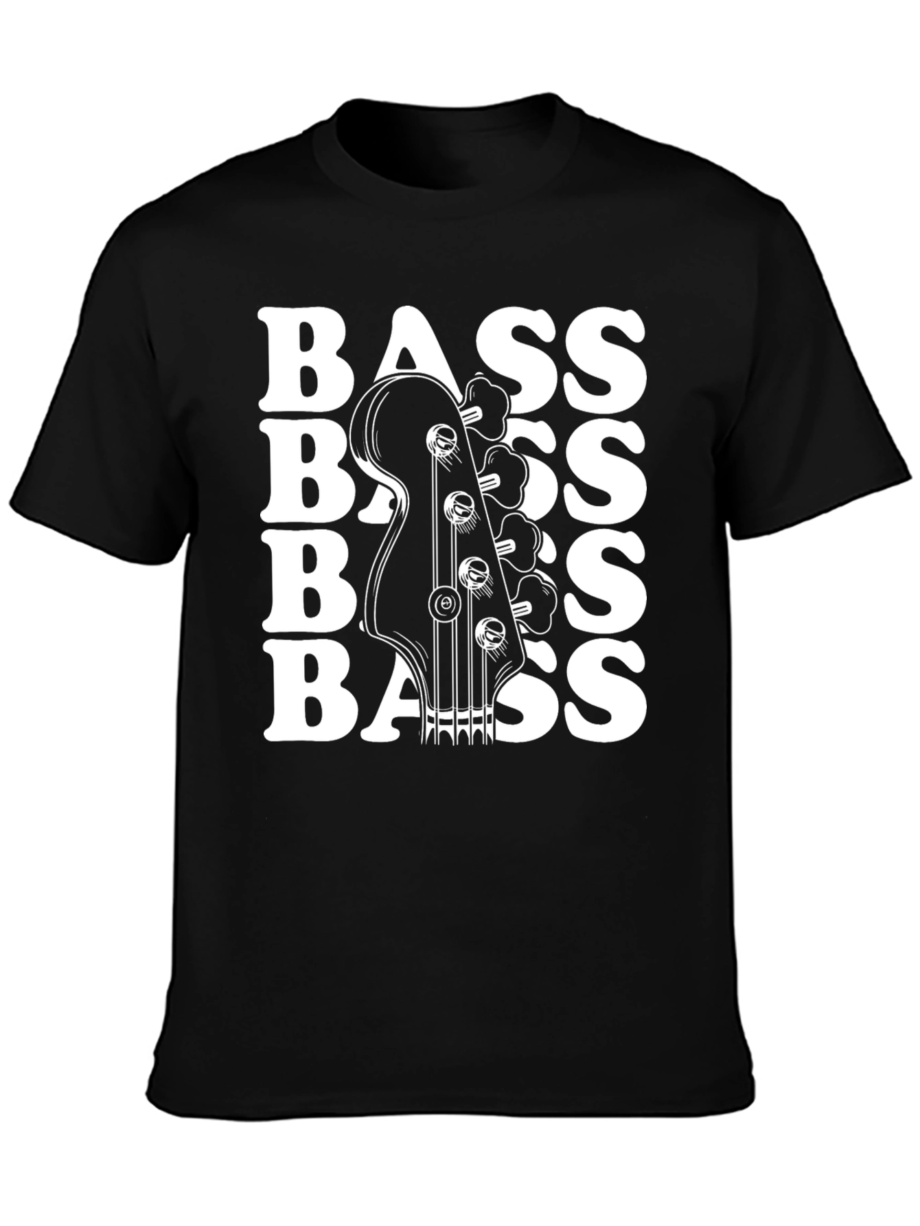 Bass Guitar Black Graphic Tee