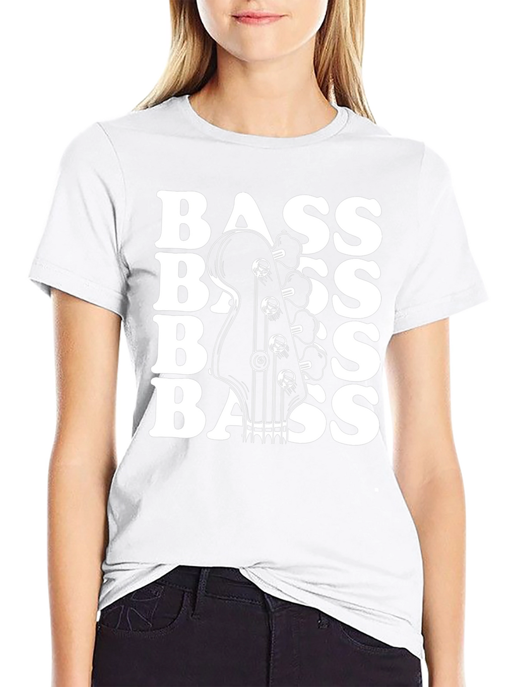 Bass Guitar Black Graphic Tee
