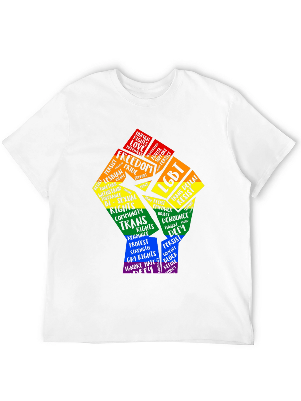 LGBT Pride Power Fist Graphic T-Shirt