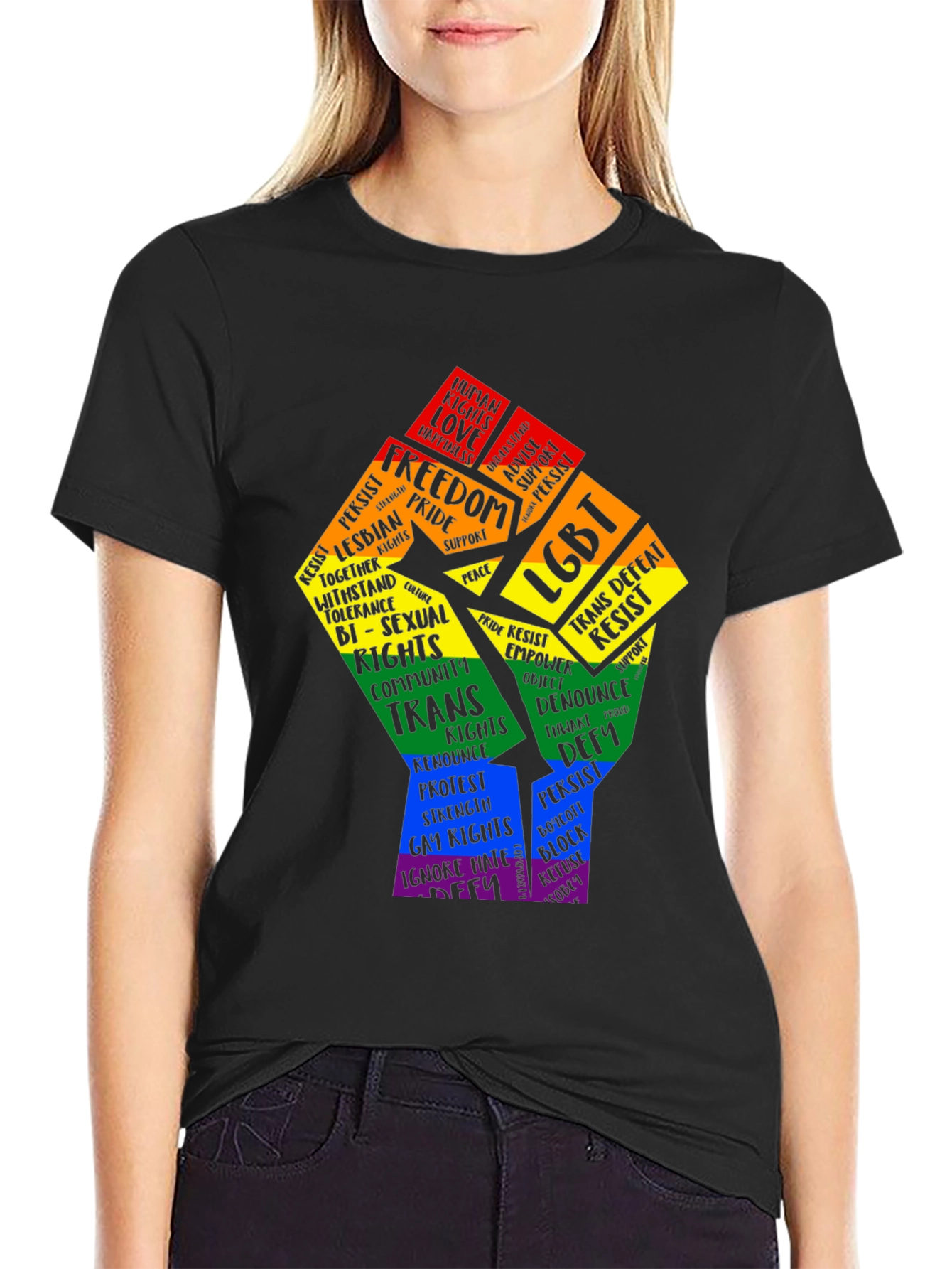 LGBT Pride Power Fist Graphic T-Shirt