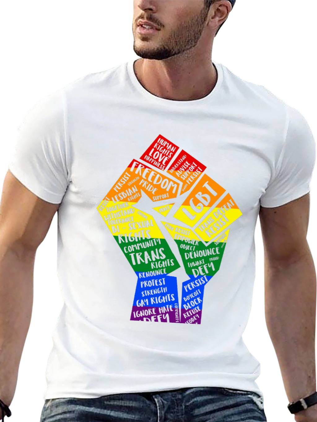 LGBT Pride Power Fist Graphic T-Shirt