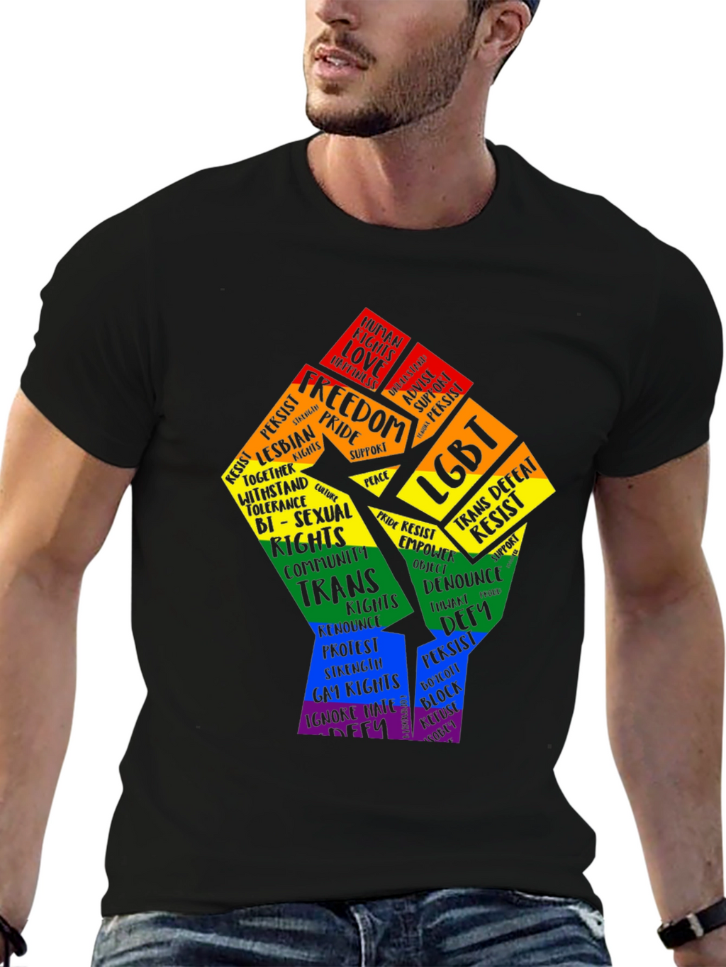LGBT Pride Power Fist Graphic T-Shirt