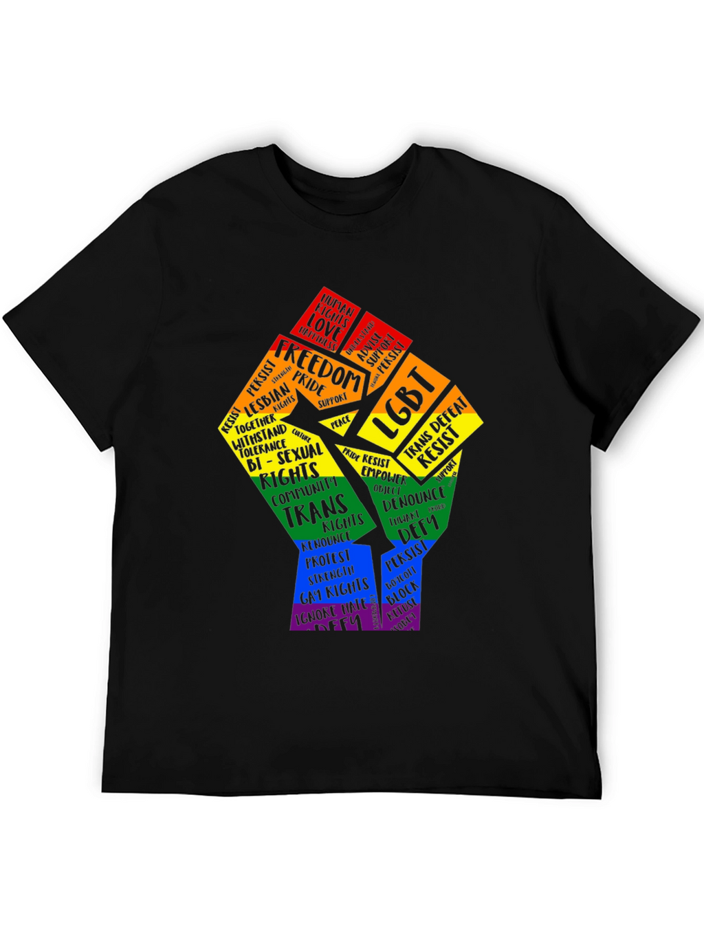 LGBT Pride Power Fist Graphic T-Shirt