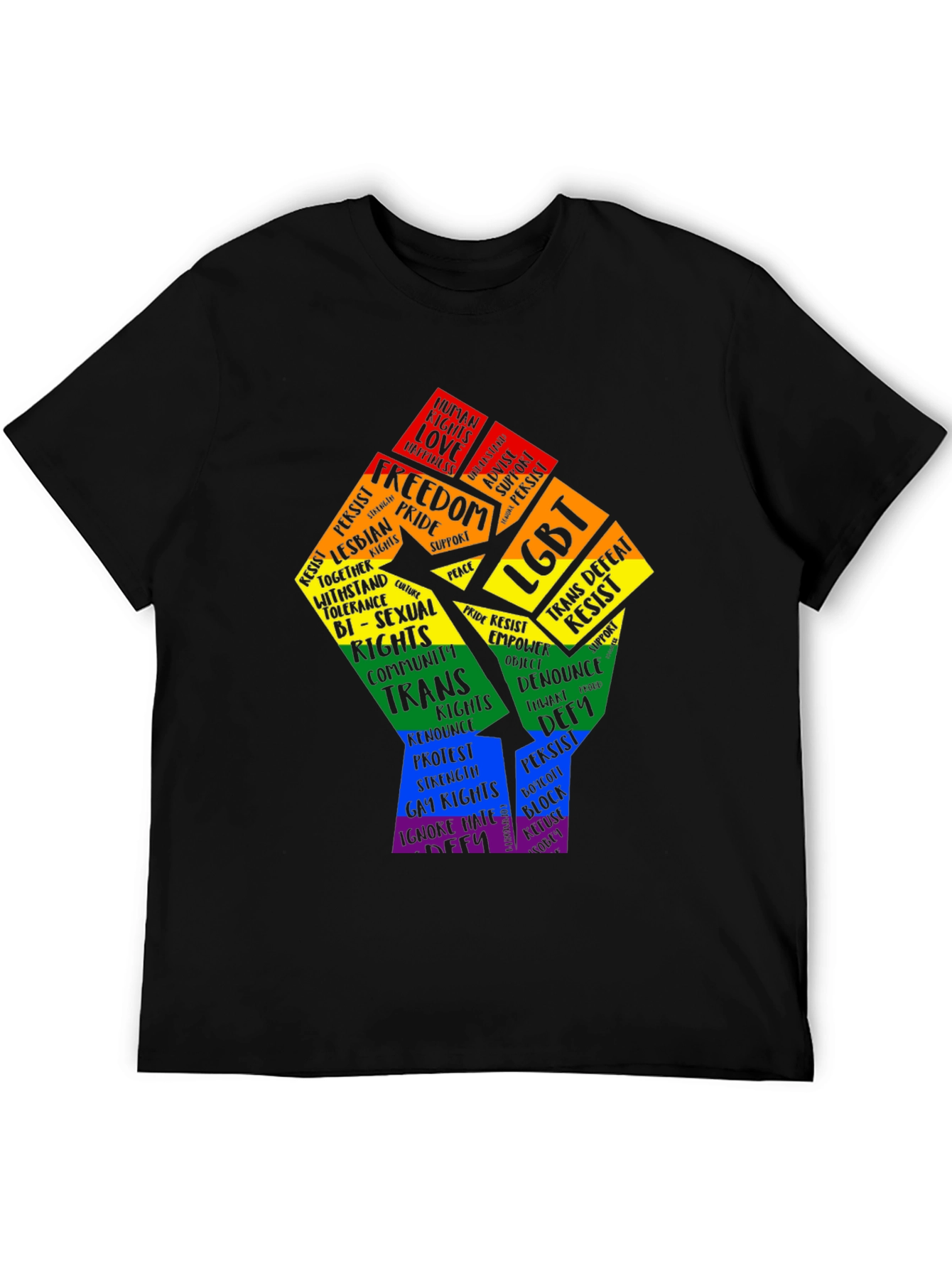 LGBT Pride Power Fist Graphic T-Shirt