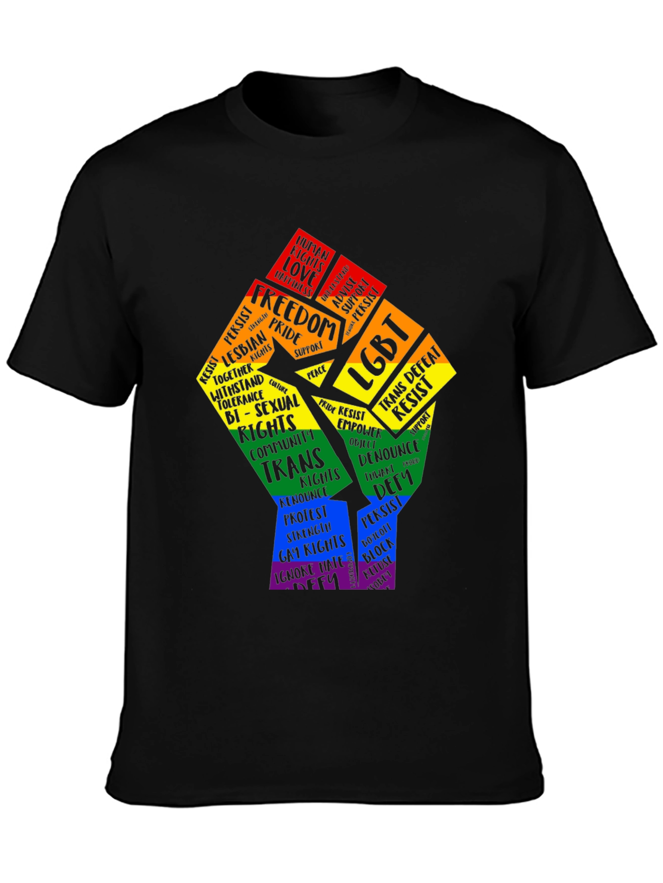 LGBT Pride Power Fist Graphic T-Shirt