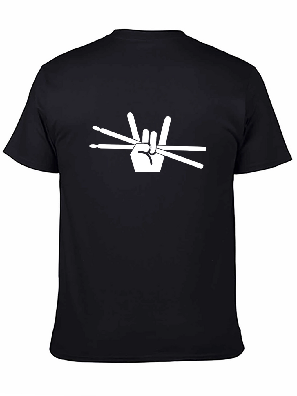 Rock On Drummer T-Shirt - Black