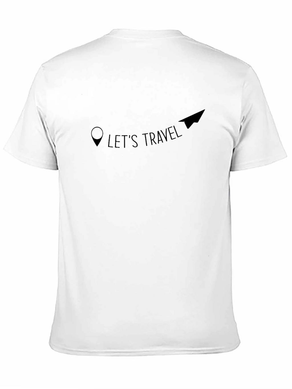 Lets Travel Black Graphic Tee